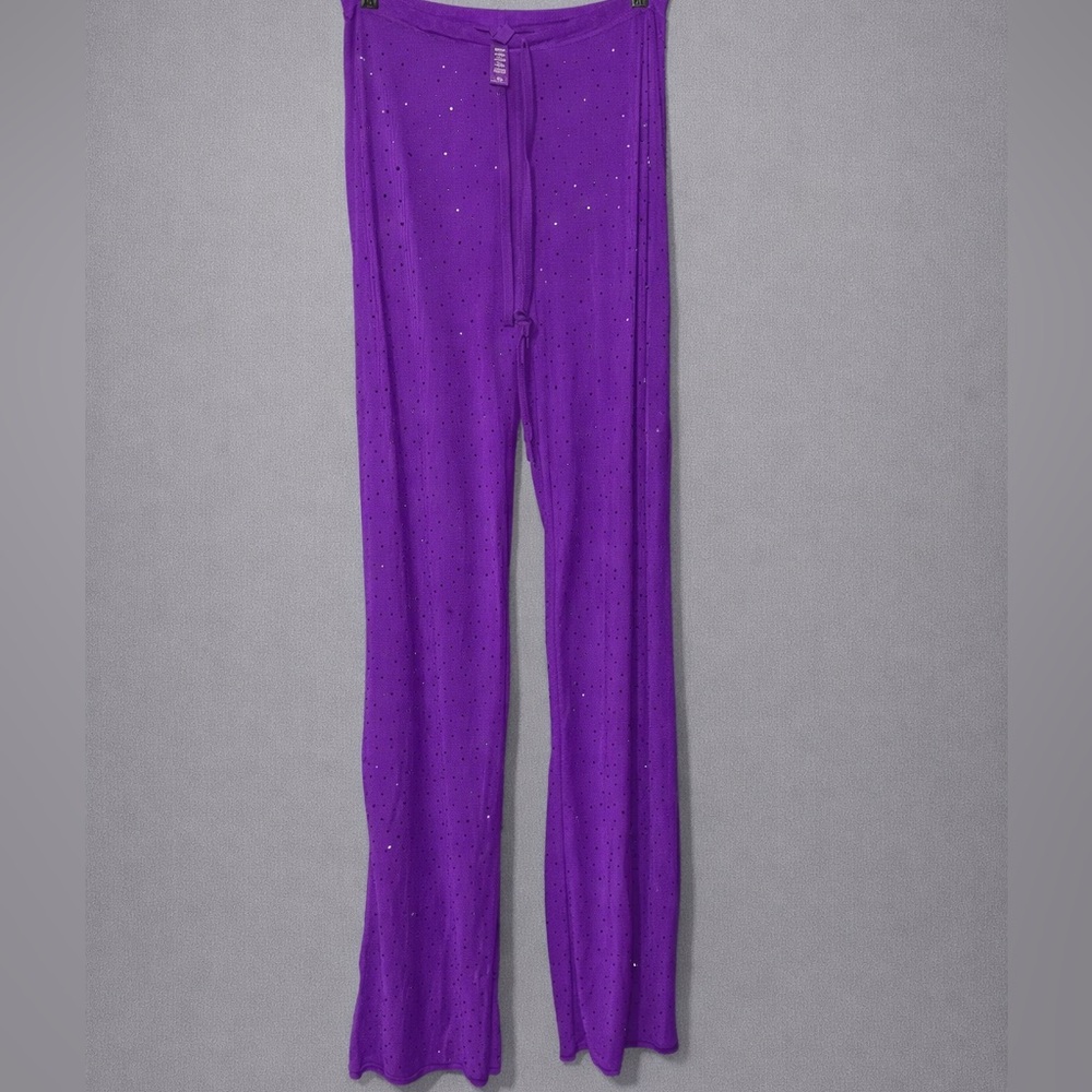 Skims Rhinestone Mesh swim cover pants